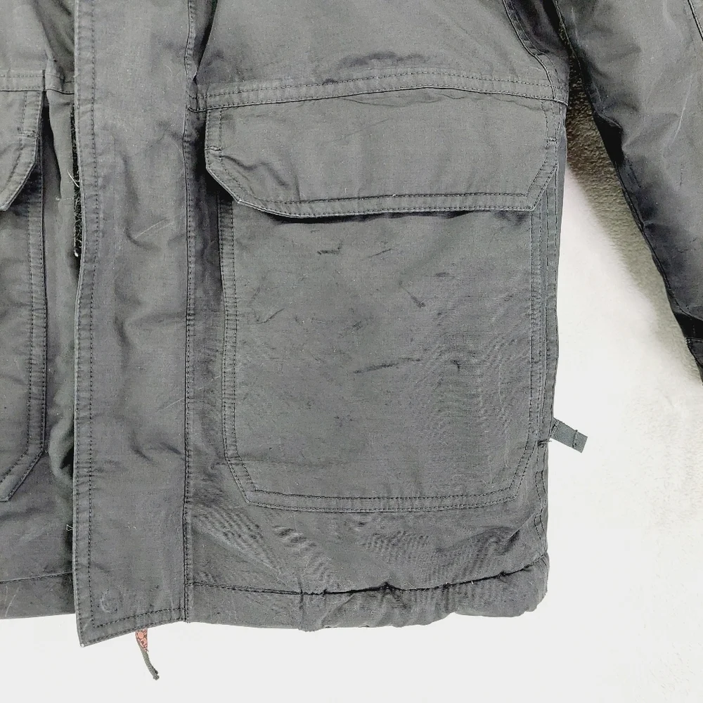 The North Face Boy Black Side Pockets Hooded Zip Up Winter Jacket Z73